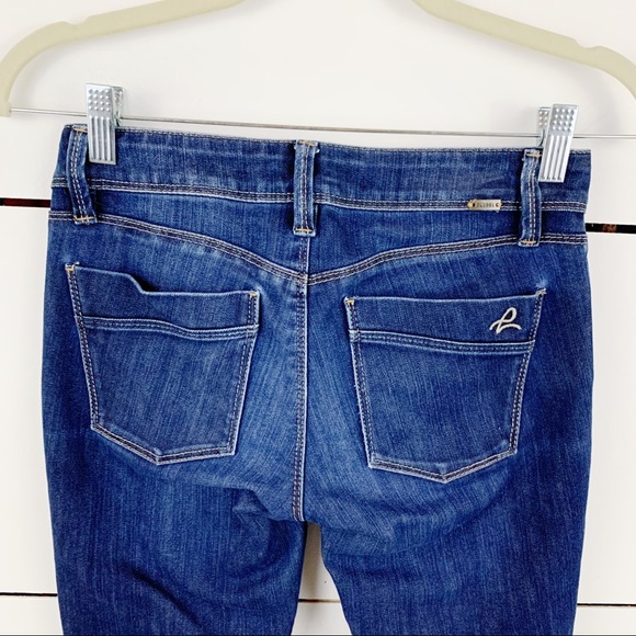 DL1961 Cindy Raw Hem Slim Boot Cut Jeans Dark Wash Denim Size 24 00 Cotton Poly - Picture 7 of 13